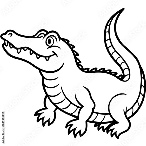 Crocodile Silhouette Vector