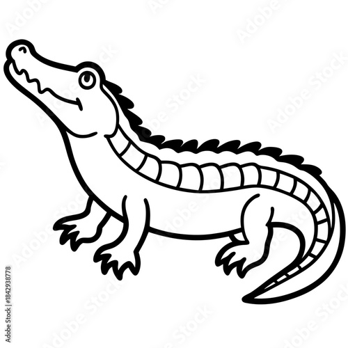Crocodile Silhouette Vector