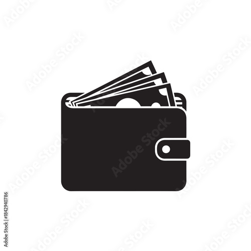 Black Wallet with Cash