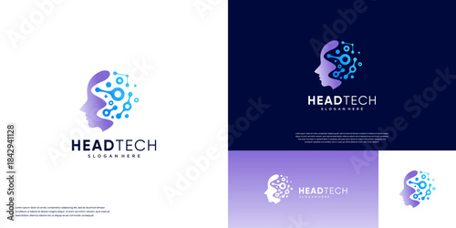 a series of molecules with concepts of future technology, educational science, digital services, vector graphic templates.