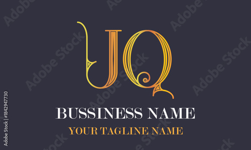 UQ U uq initial logo | initial based abstract modern minimal creative logo, vector template image. luxury logotype logo, real estate homie logo. typography logo. initials logo