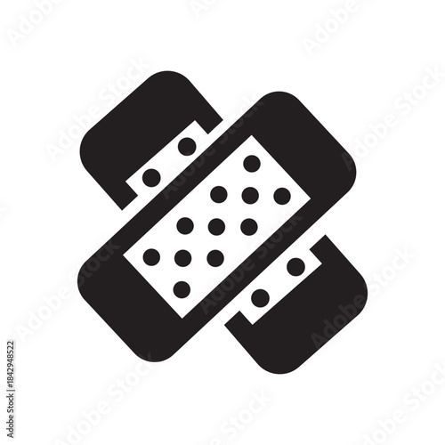 Essential First Aid Band Aid Icon Symbolizing Healing Medical Care Health Support Injury Recovery Emergency Treatment