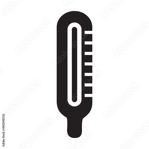 Classic thermometer icon for health measurement medical temperature fever tracking illness wellness climate hot cold