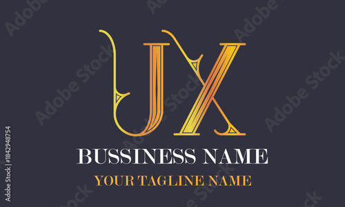 UX U ux initial logo | initial based abstract modern minimal creative logo, vector template image. luxury logotype logo, real estate homie logo. typography logo. initials logo