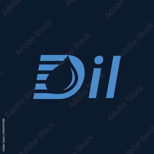 word mark text oil logo design template