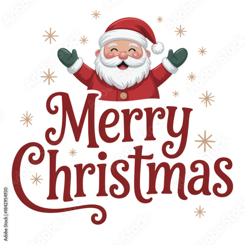 christmas card with santa claus