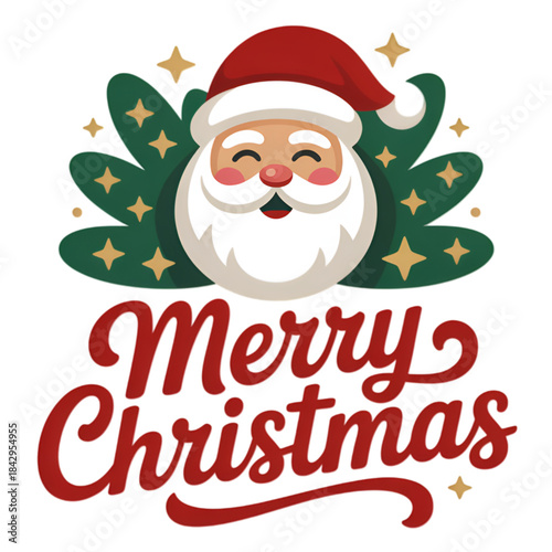 christmas card with santa claus