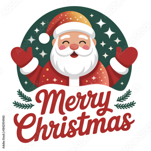 christmas card with santa claus