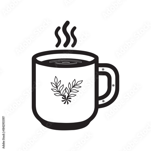 Minimal Coffee Cup Line Art
