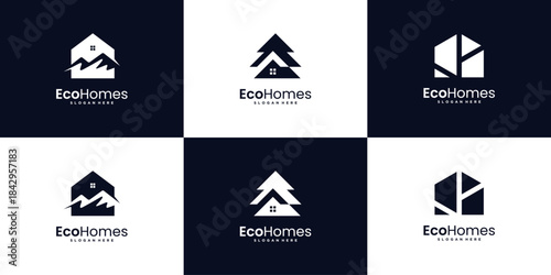 Set of home property logo design