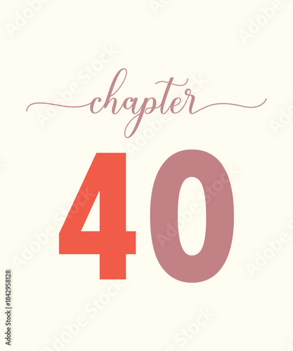 Chapter 40 text with decorative flourishes on a light background