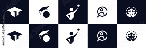 Success people logo template design collection