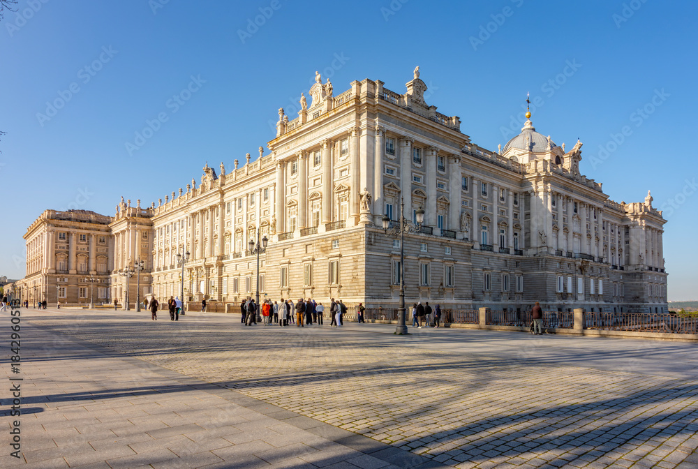 Obraz premium Royal palace on Oriente square in Madrid, Spain