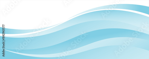 Blue and white business wave banner background. vector
