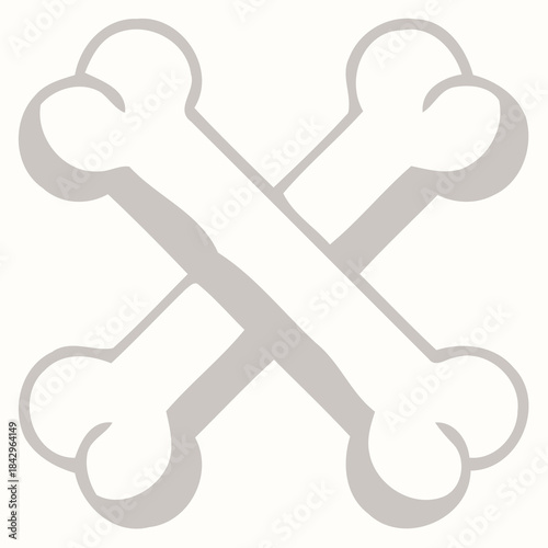 Vector icon gray crossed bones icon on