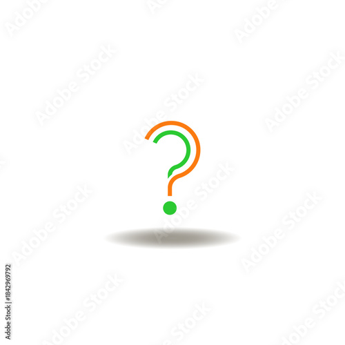 Vector illustration of question mark faq confusion. Symbol of