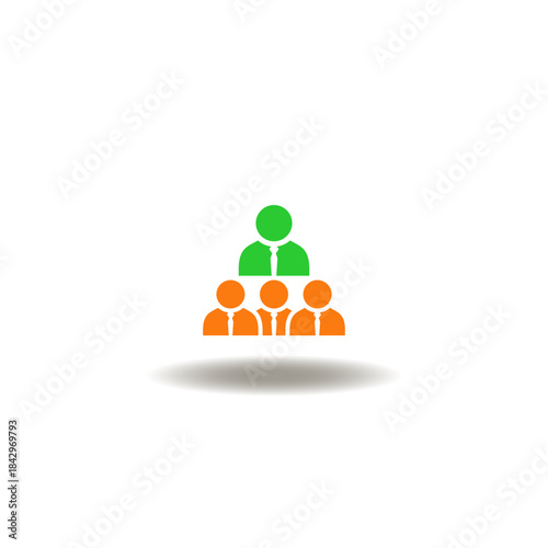 Vector illustration of team or group business person. Symbol of PEO Professional Employer Organization.