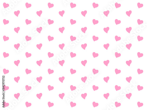 ピンクの小さなハートが並ぶパターンデザイン /Pink Heart Repeating Pattern Design