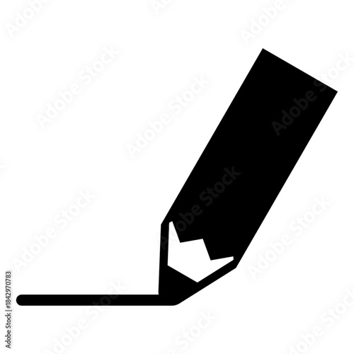 線を描く鉛筆のアイコン /Pencil Drawing Line Icon