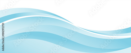 Blue and white business wave banner background. vector illustration