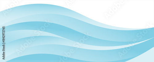 Blue and white business wave banner background. vector illustration