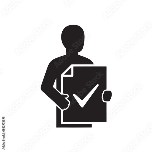Man Holding Document with Checkmark