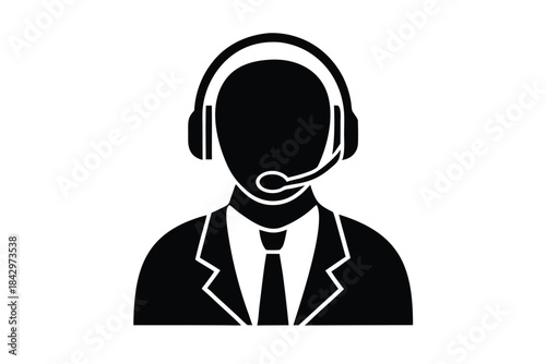 customer support silhouette icon