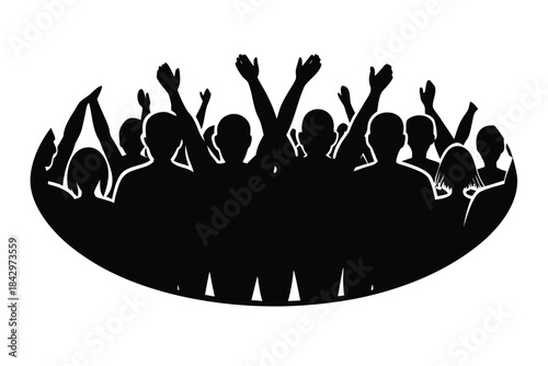 crowd silhouette icon