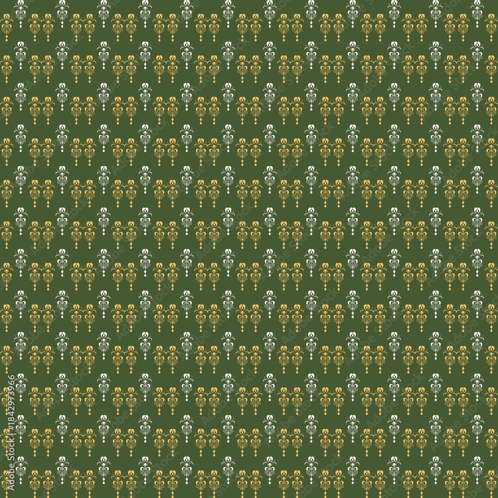 Obraz premium Seamless pattern with vertical columns of ornate Art Nouveau medallions with scrolling flourishes Design reflects elegant decorative Art Nouveau aesthetic