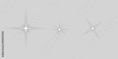 Set of light glare effect 