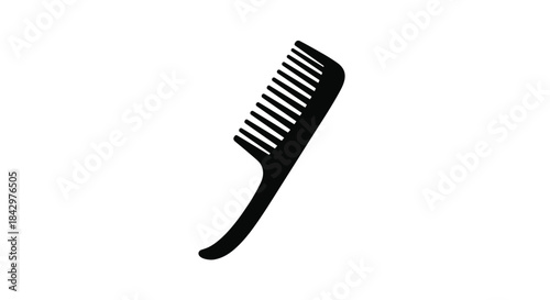 A black comb used for styling hair.