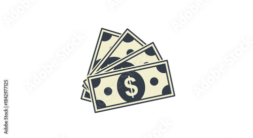 Several dollar bills.