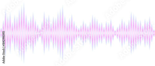 Stereo music frequency graph. Digital audio wave