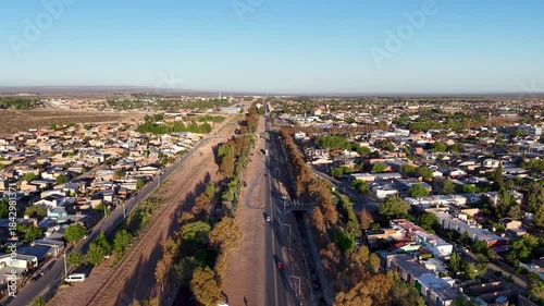 Aerial view of the city of 