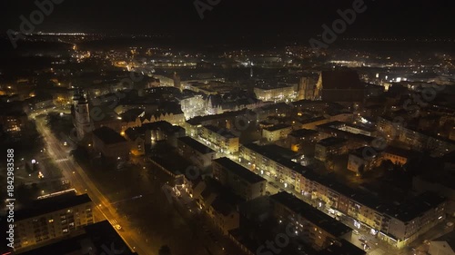 Wallpaper Mural People run in city drone shot Torontodigital.ca