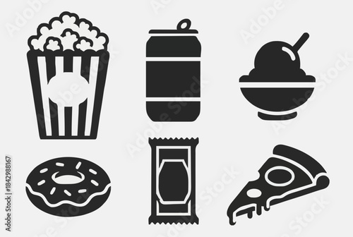 Tasty food and drink icons for commercial use