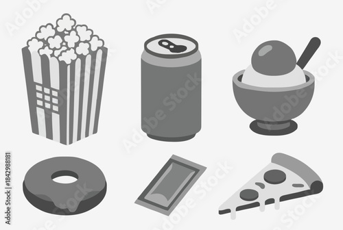 Delicious snacks and treats arranged together