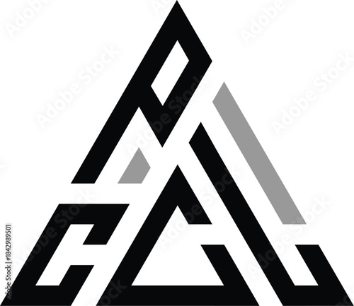 Letter PCCL triangle logo