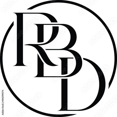 Vector RBD minimalist logo design