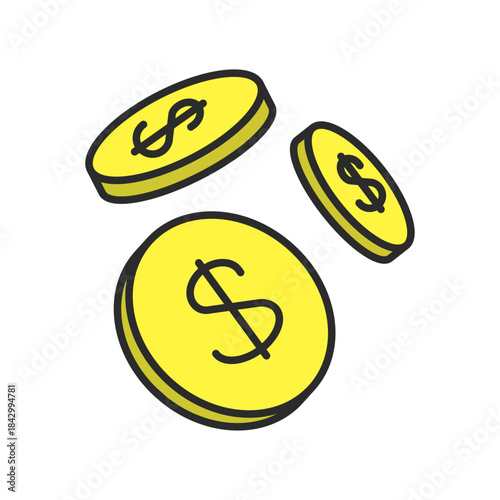 お金、硬貨、大金、カラー