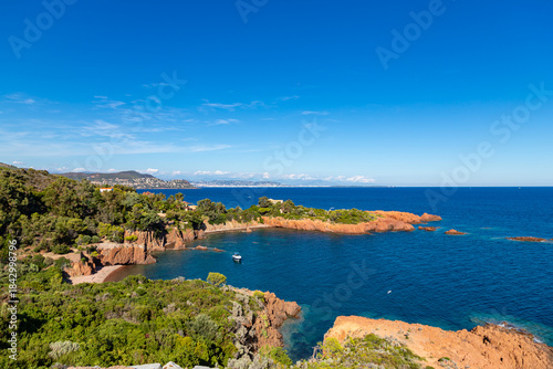 Calanque de Cap Roux on the Côte d'Azur, close to Saint-Raphaël, France