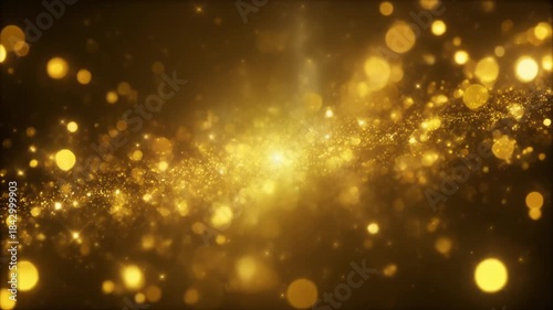 Abstract gold bokeh lights shiny art background