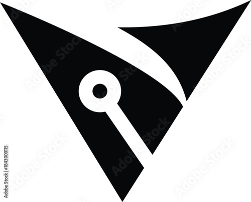 Letter V technology logo