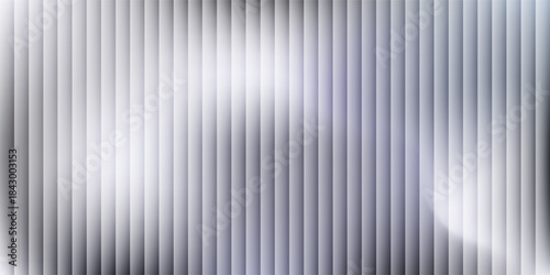 Soft glass ripple gradient in icy pale blue and lavender hues. Delicate reeded texture with frosted distortion effect and minimal vertical blur. Glass texture, vector illustration.Eps10
