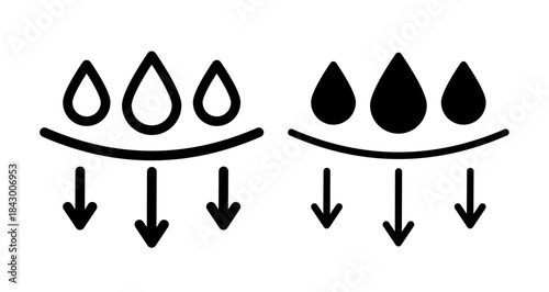 Absorption Icon collection in filled and stroke style.