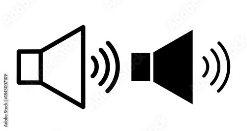 Audio Icon collection in filled and stroke style.