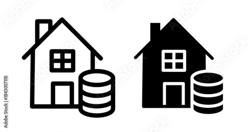 Asset Icon collection in filled and stroke style.