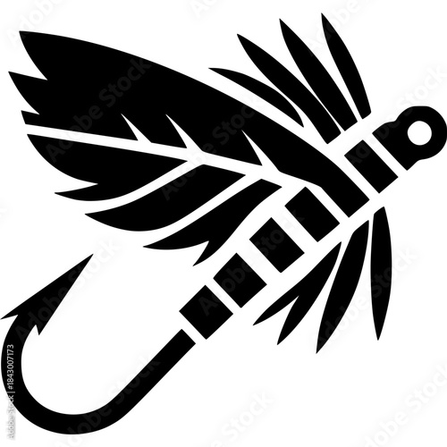 Fly Fishing Fly Icon Vector