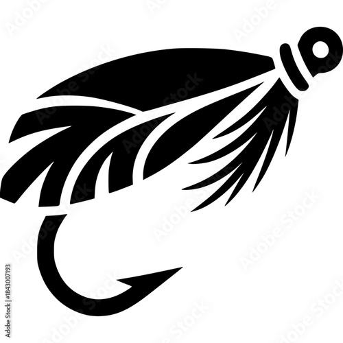 Fly Fishing Fly Icon Vector