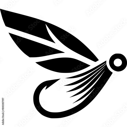 Fly Fishing Fly Icon Vector
